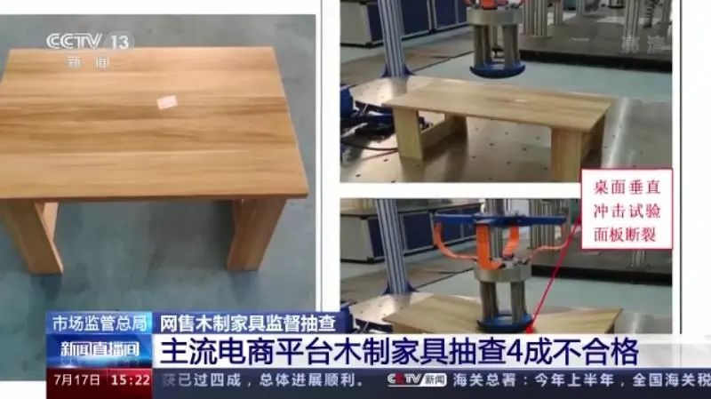 【木材資訊】央視曝光！網(wǎng)售木制家具4成不合格！